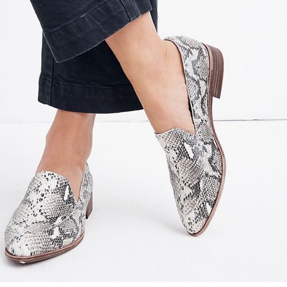 Madewell The Frances Loafer in Snake